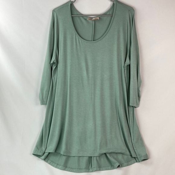 Philosophy sea foam green rayon blouse 1X - Picture 1 of 5
